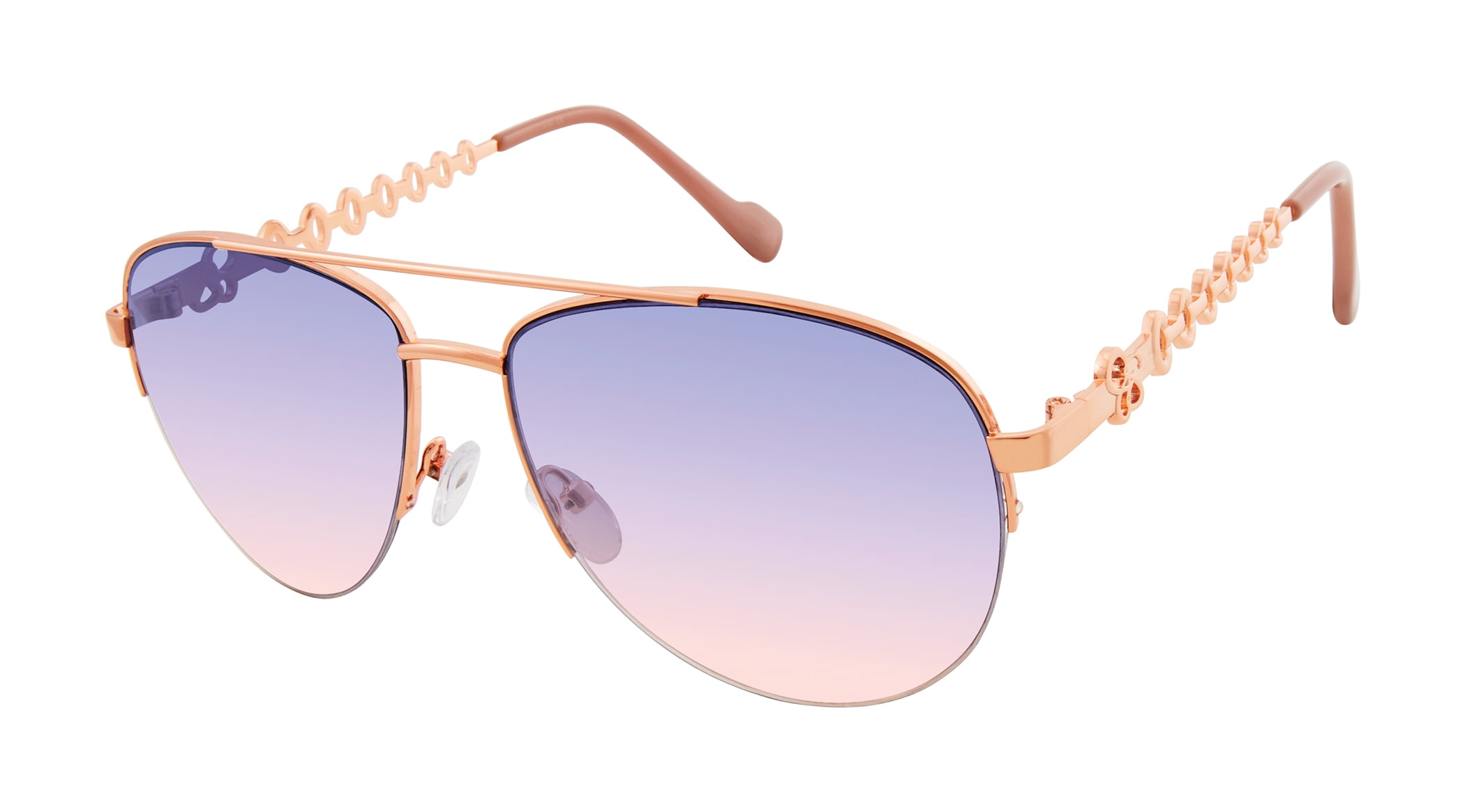Jessica Simpson Jessica Simpson Women's SemiRimless Metal Aviator Sunglasses with Loop