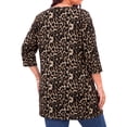 thumbnail image 4 of WellSize Plus Size Womens Tunic Tops 3/4 Sleeve Casual Fall Blouses V Neck Floral Shirts Tunics to Wear with Leggings, 4 of 7