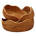 thumbnail image 1 of 3x Cesta de almacenamiento tejida, cesta de ratán, cesta de ratán para restaurante, cesta de ratán para fruta, cesta de picnic, cesta de regalo, cesta, 1 of 8