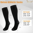 thumbnail image 4 of JASGOOD 6 Pairs Athletic Compression Socks for Men and Women Knee High Stocks for Running, Travel, and Cycling, 4 of 5