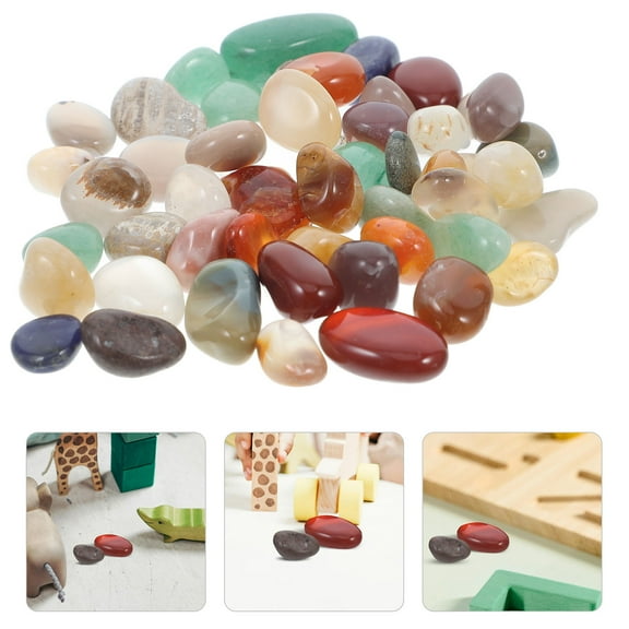 UPKOCH Polished Agate Crystal Multi-Colored For Birthday Party 40Pcs