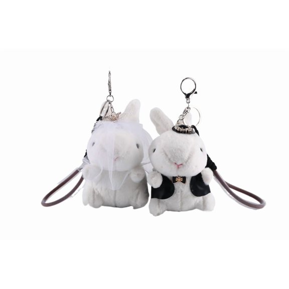 Cute Toys 2pcs A Sets Couple Plush Rabbit Stuffed Animal  Wedding Bunny Soft for Kids Bag, Purse, Backpack, Handbag