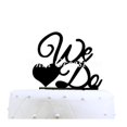 thumbnail image 1 of Unik Occasions We Do Acrylic Wedding Cake Topper, Black, 1 of 1