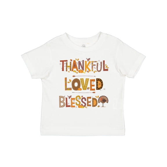 Inktastic Thankful Loved Blessed Boys or Girls Toddler T-Shirt