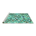 thumbnail image 2 of Ahgly Company Machine Washable Indoor Rectangle Southwestern Turquoise Blue Country Area Rugs, 8' x 10', 2 of 4