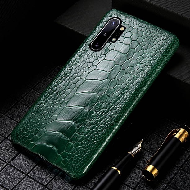 Genuino avestruz pie caja de teléfono de cuero para Samsung Galaxy Nota 10 Lite 20 9 M31 A50 A51 A71 S21 S20 Ultra M51 S8 S9 S10 Plus Fivean unisex