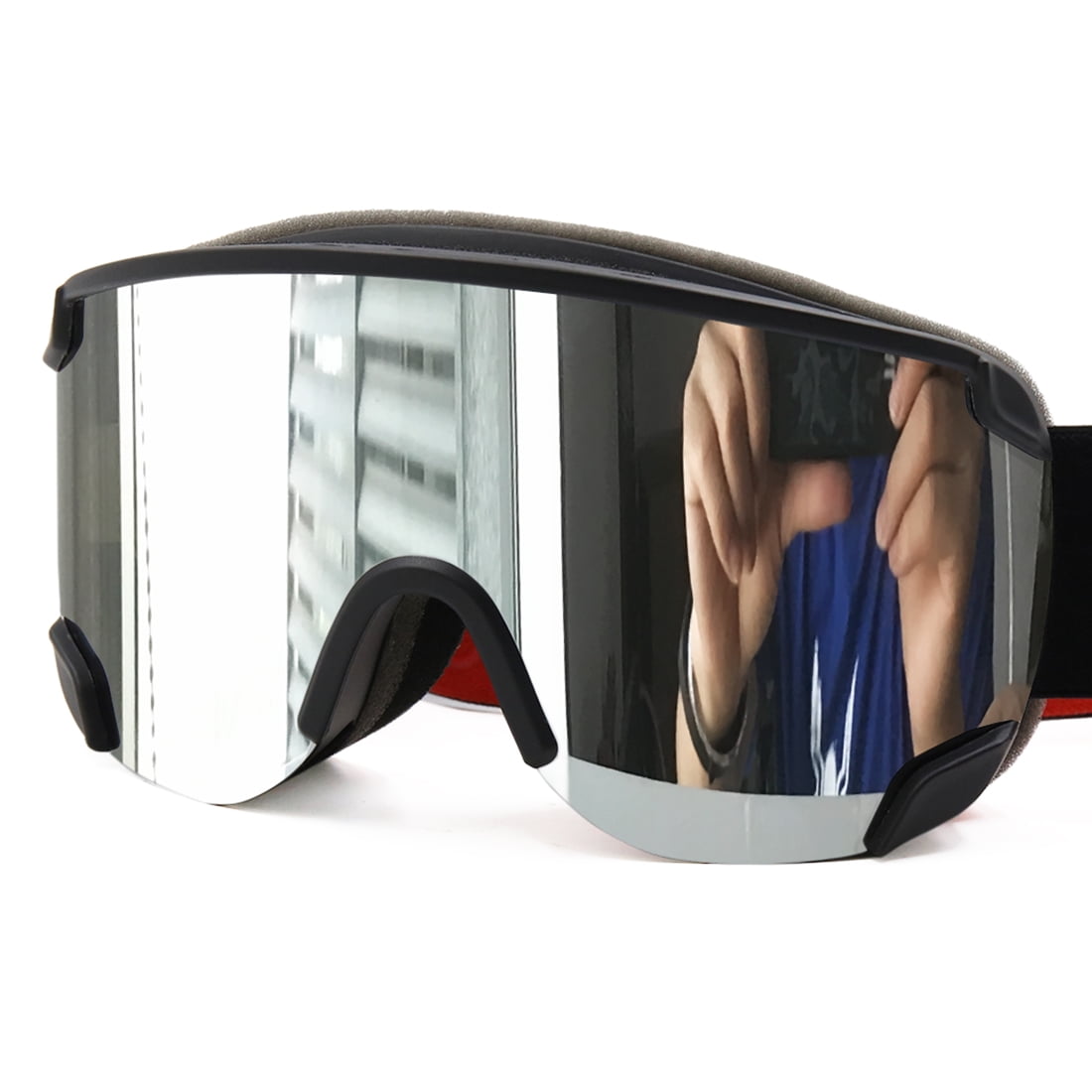 Ski Snowboard Goggles Anti-Fog UV400 OTG Sports Goggles for Women Men Ly100 by