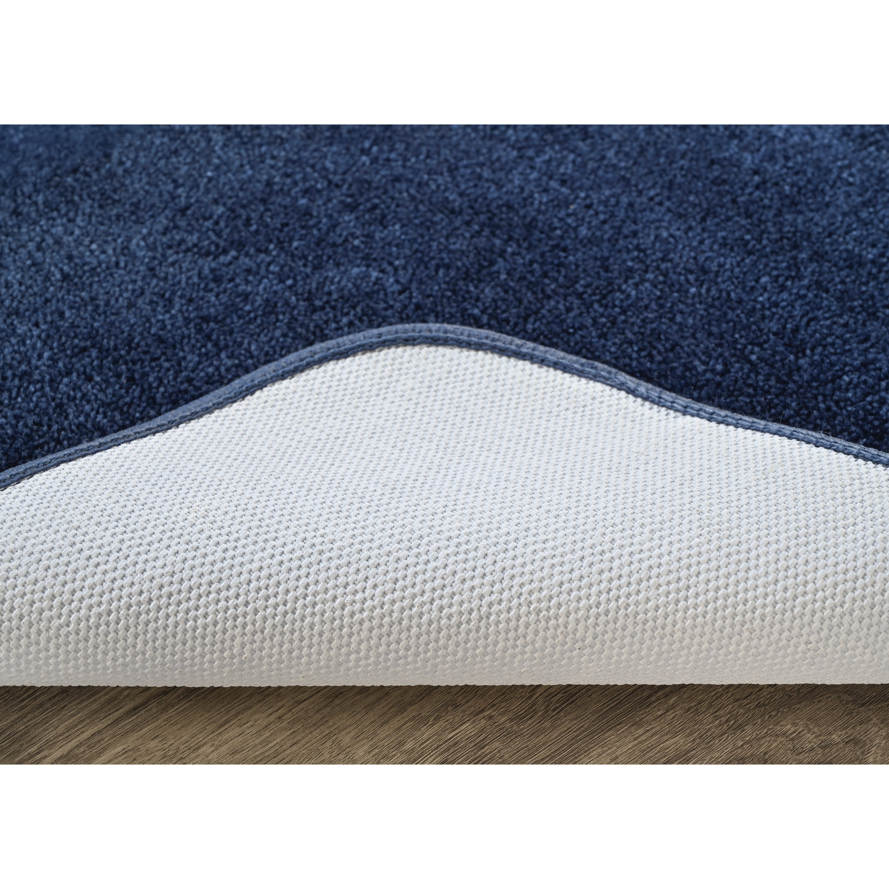 Garland Rug Traditional Washable Nylon Navy Bathroom Runner, 22" x 60"