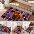 thumbnail image 6 of Farmhouse Washable Area Rug 2 x 3 ft Cow Leopard Texture Rustic Cottagecore Nature Plaid, Soft Non Slip Rugs Stain Repellent Indoor Felt Carpet for Living Dining Room Bedroom Home Office, 6 of 9