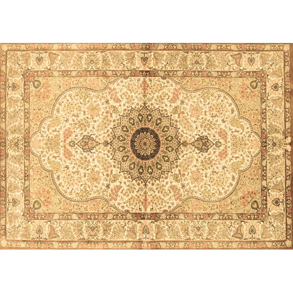 Ahgly Company Indoor Rectangle Medallion Brown Traditional Area Rugs, 2' x 3'