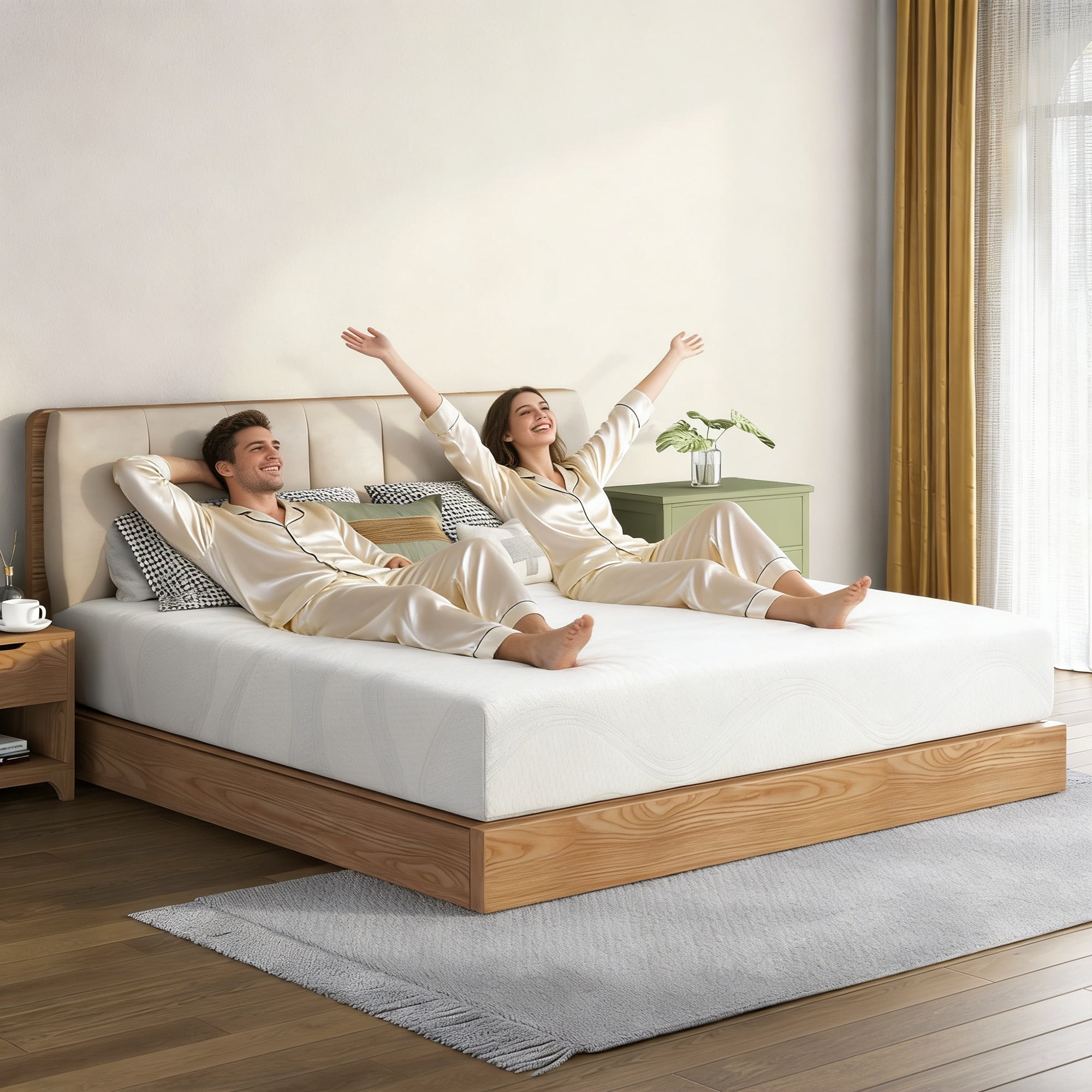 Queen Mattress, 12" Memory Foam Mattress in a Box, Pocket Spring Mattress with Cooler Sleep and Pressure Relief, 60"*80"