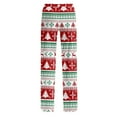 thumbnail image 5 of Women's Pajama Pants Sleepwear Casual Drawstring Elastic Waist Pants Comfy Straight Yoga Loose Trousers with Christmas Print, Fashionable Home Bottoms for Winter, Wine, 2XL, 5 of 7