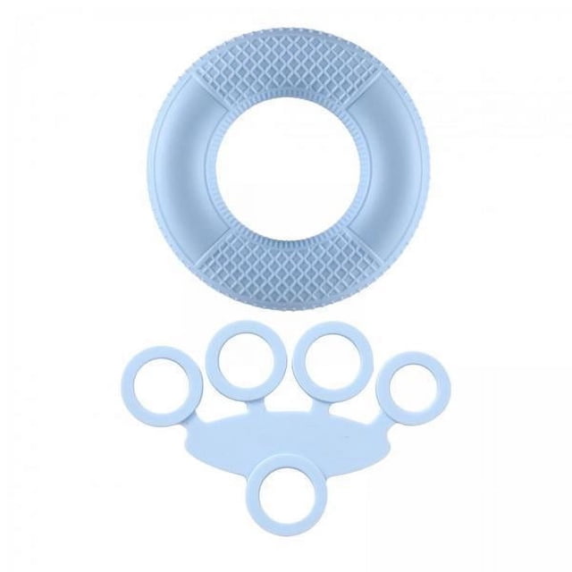 2xFortalecedor De Agarre Manual De Silicona Para Fortalecer Los Músculos Músicos 2 En 1 Azul Claro