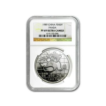 1989 China 1 oz Proof Palladium Panda PF-69 NGC