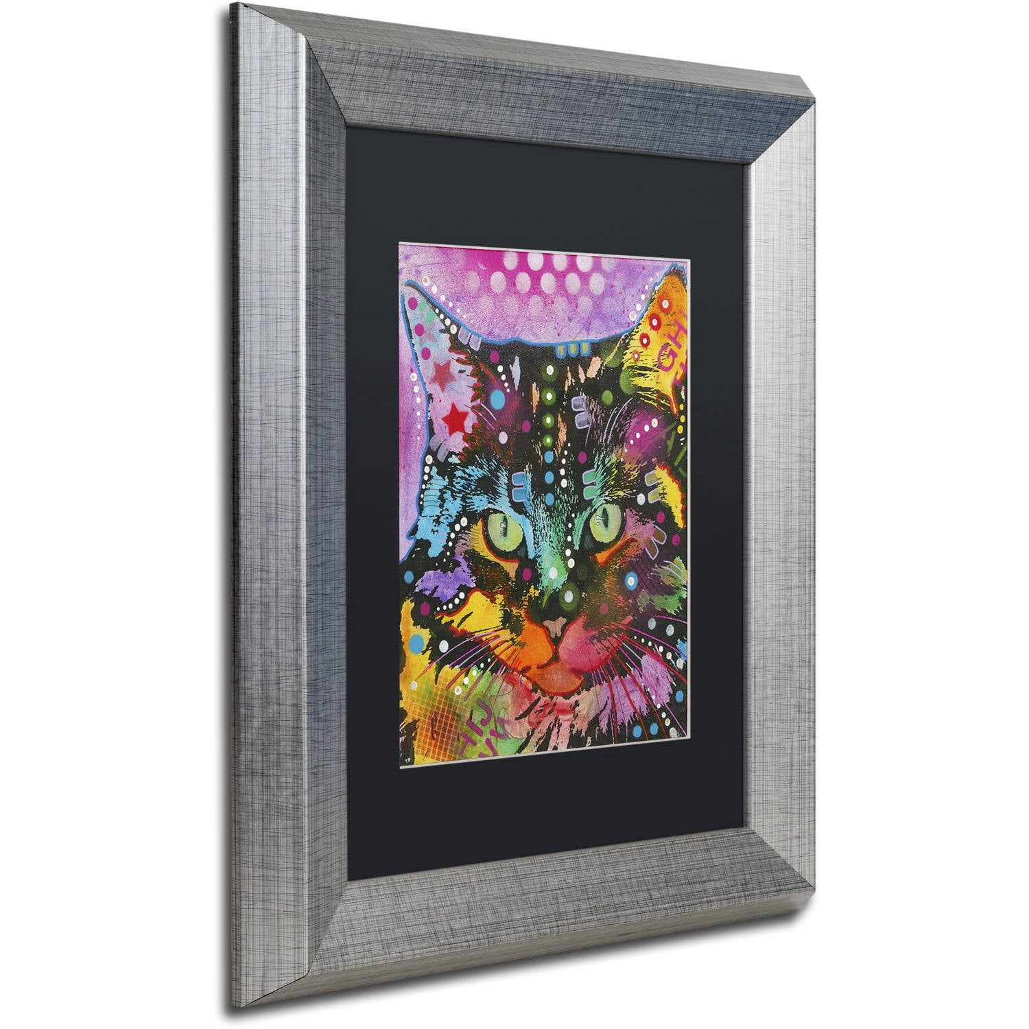 Trademark Fine Art "13" Canvas Art by Dean Russo, Black Matte, Silver Frame