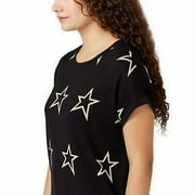 Buffalo David Bitton Women's Ultra Soft Relaxed Fit Stars Print T-Shirt Top