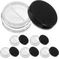 thumbnail image 1 of Czcpp-6 Pcs 10ml/0.34oz Contenants de Poudre Libre Rechargeables en Plastique Vide pour Voyage Compact Réutilisable Sans Fuite avec Tamis Rotatif et Couvercle à Vis Noir, 1 of 4