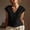 #0003-Black, variant on Puyaiuu Women's Short Sleeve Lace Trim Tops, Casual Round Neck Blouses with Soft Linen Blend Fabric, Lightweight Summer Tees for Spring, Cute Flowy Shirts for Daily Wear Gift