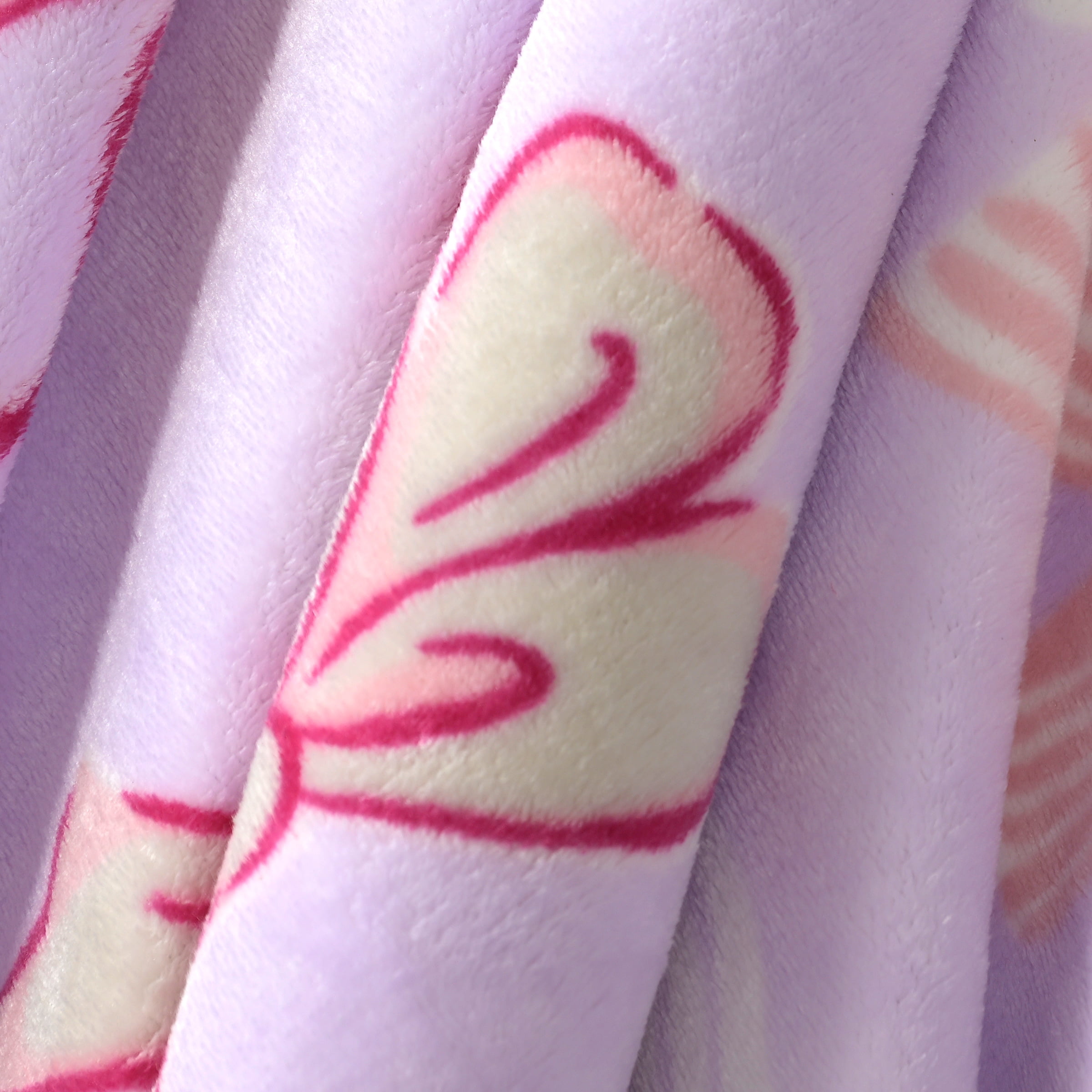 Way to Celebrate Super Soft Cozy Valentines Day Oversize Plush Throw Blankets, Bows