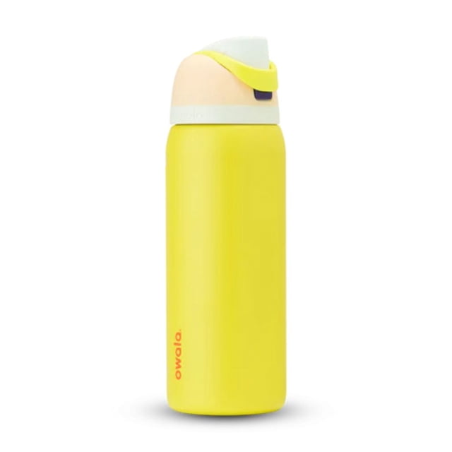 Termo Owala FreeSip de 32oz (946ml) de acero inoxidable térmico, Lemon Limeade