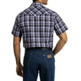 thumbnail image 2 of Wrangler Men's and Big Men's Short Sleeve Plaid Western Shirt, 2 of 3