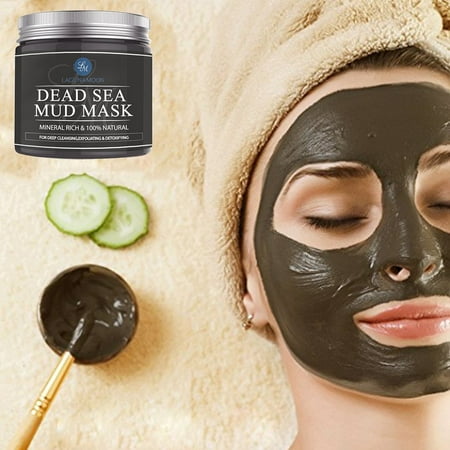 Dead Sea Mineral Face Lagunamoon New Arrival Dead Sea Mud Mask Pure Natural Facial Mineral Mask for Face & Body Deep Pore Cleansing Treatment Tightens Skin ()