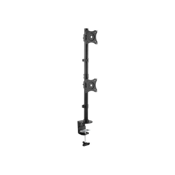 StarTech.com Vertical Desk Mount Dual Monitor Arm - For Monitors 13" to 27" - Adjustable - Desk Clamp / Grommet-Hole Mount - Dual VESA Monitors - Black (ARMDUALV) - Mounting kit - for 2 monitors - heavy duty steel - black - screen size: 13"-27" - desktop, desk-mountable - for P/N: DK30A2DH, DK30C2DAGPD, DK30C2HAGPD, TB3DK2DPM2, TB3DK2DPPD, USB3SDOCKDD, USB3SDOCKHDV
