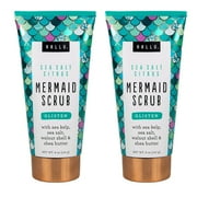 Hallu Body Scrub, Mermaid, SE33Sea Salt Citrus Scent, with Shea Butter Nourishes and Smooths Skin 6 oz, Pack of 2
