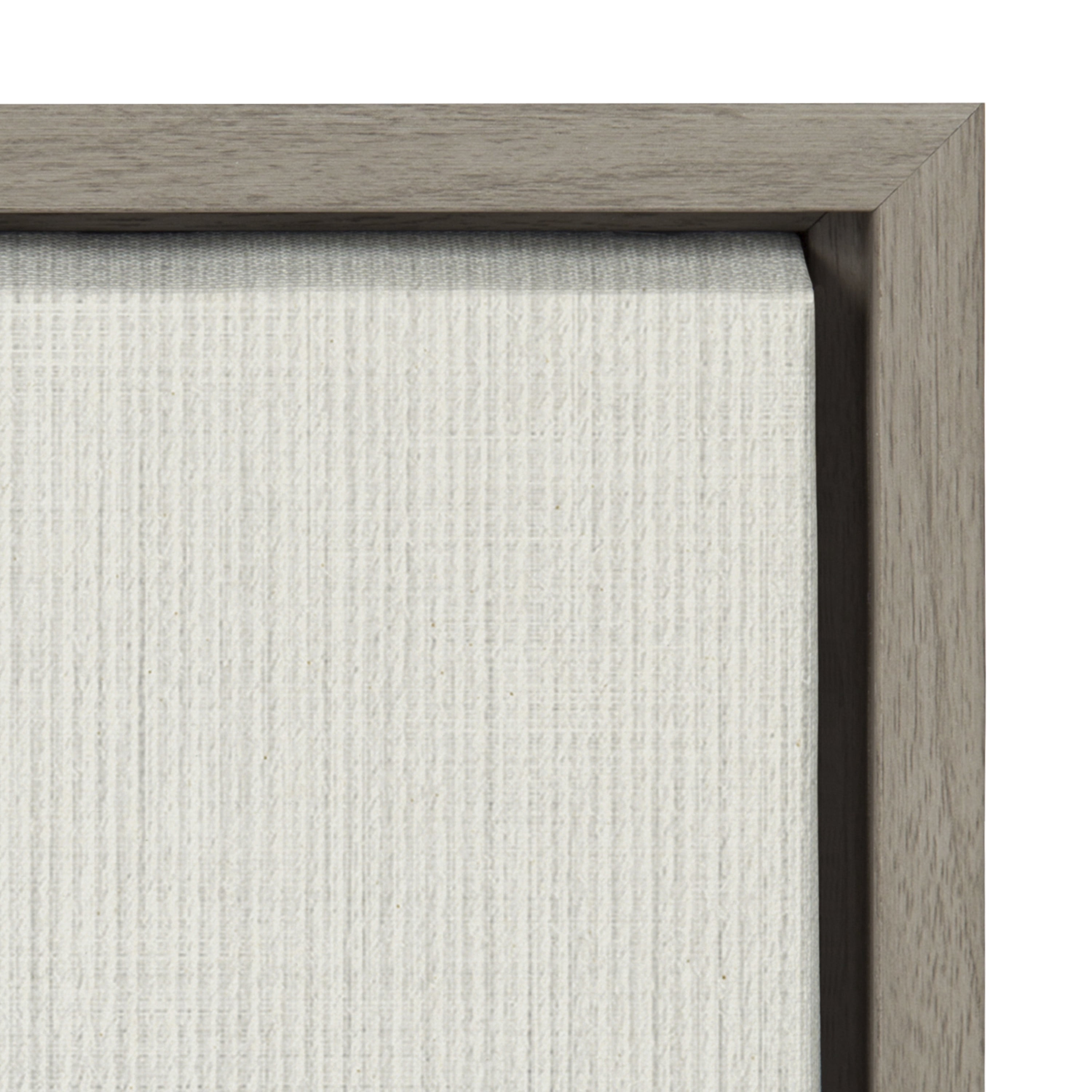 Kate and Laurel Eucalyptus Botanical I Framed Linen Textured Canvas Wall Art by the Creative Bunch Studio 18x40 Gray