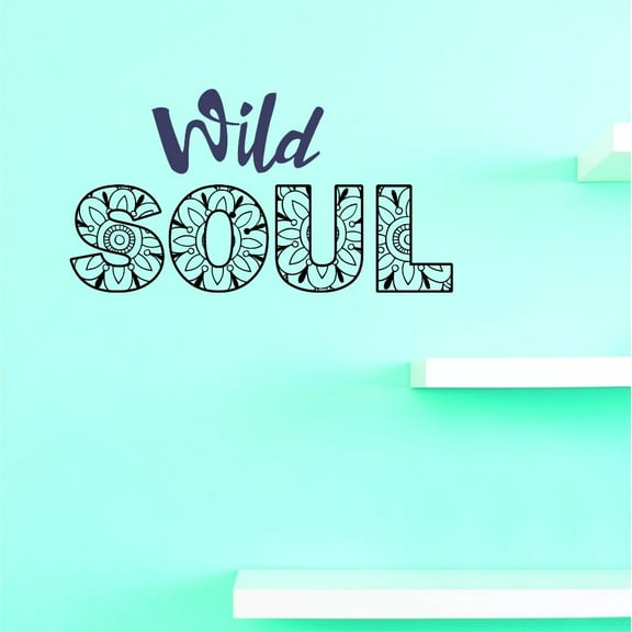 Custom Decals Wild Soul Wall Art Size: 14 X 28 Inches Color: As Seen