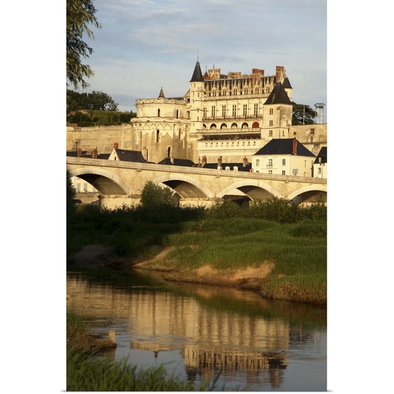 Great BIG Canvas | "Chateau d'Amboise with River Loire in foreground. Amboise. Loire Valley. France" Art Print - 32x48