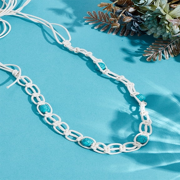 1 pc Polyester with Turquoise Hat Bands for Cowboy Hat Bend Brim Fedora Hat Straw Hat Decoration White 1260x13x10mm