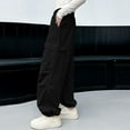thumbnail image 5 of Girls Sweatpants Casual Loose Wide Leg Cargo Pants Elastic Waist Joggers with Pockets Clothes for Teen Girls Size 5-16, 5 of 5