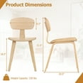 thumbnail image 3 of Gymax Modern Dining Chair Set of 2 w/Wide Seat & Curved Backrest Adjustable Foot Pads, 3 of 9