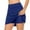 Blue, variant on AKAFMK Casual Mid Waist High Rise Skirt (Women's)