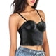 thumbnail image 2 of Bustier de cuero para mujer, sujetador superior con corsé, chaleco negro envuelto en el pecho, chaleco elástico que combina con todo, 2 of 8