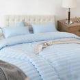 thumbnail image 2 of SPRINDAY Fluffy Queen Comforter Set 3 Pieces - Light Blue Fleece Luxury Fuzzy Reversible Bedding Comforter Set, Soft & Warm Comforter All Season with 2 Pillow Cases, 2 of 6
