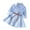 Light Blue, variant on GigrtiJin Baby Girl's Fall Long Sleeve Shirt Dress Striped Collar Button down Fashion Loose Dresses with Belt