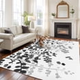 thumbnail image 2 of Large Area Rugs for Living Room Bedroom, Black Leaves 5'x8' Rug Washable Carpet Runner Indoor Outdoor, Summer Botanical Non Slip Floor Mats Rug for Kitchen, Bathroom, 2 of 8