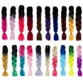 thumbnail image 3 of Happydeer Gradient Color Wig Women Fashion Braided Hair Extension for Club, 3 of 13