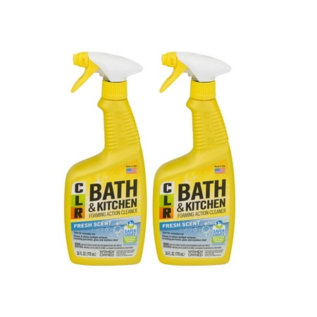 (2 Pack) CLR Bath & Kitchen Multi-Surface Cleaner, Enhanced Formula Fresh Scent, 26
