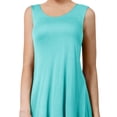 thumbnail image 3 of J. METHOD Women's Sleeveless Round Neck Flare Curved Hem Swing Tank Top Dress NEWDR61 Mint S, 3 of 5