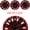 BK-Black & Red, variant on 14" Wheel Covers & Hub Caps ABS Black and Blue, 4 Pack