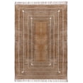 thumbnail image 1 of Casavani Handmade Pure Cotton Carpet Flat Weave Kilim Brown Area Rug 5x10 feet, 1 of 5