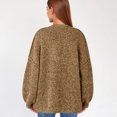 thumbnail image 7 of Stichou Womens Oversized Cardigan Sweaters 2025 Fall Long Lantern Sleeve Loose Chunky Knit Open Front Lightweight Sweater Camel M, 7 of 7