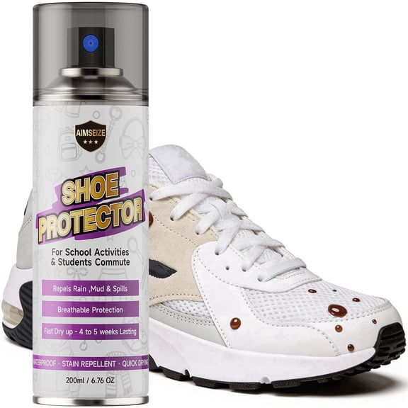 Aimseize Waterproof Spray for Student Shoes and Sports Shoes Nano Waterproof Formula Repels Water Dirt 6.76 Ounces,1 Pcs.