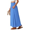 thumbnail image 6 of Mifsaly Summer Skirts for Women Eyelet Embroidered Maxi High Waist Aline Skirt Lightweight Flowy Casual Beach Vacation Trendy Outfits with Pockets XXL, 6 of 7
