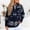 A1 Dark Blue, variant on GILIGEGE Women Zip Up Cardigan Sweater Stand Collar Knit Printed With Bandana Patterns,Long Sleeve,Zipper Cardigans With Side Pockets,Fall Clothes,Lightweight Knit,Trendy ChristmasThick Jacket Grey