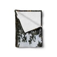 thumbnail image 2 of Nature Soft Flannel Fleece Blanket, Majestic Oak Tree on Grass Estonia Northern Europe Rural in Summer Landscape, Cozy Plush for Indoor and Outdoor Use, 70" x 90", Cocoa Fern Green, by Ambesonne, 2 of 6