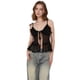 thumbnail image 2 of Camiseta sin mangas con volantes y tirantes anudados para mujer: blusa de gasa en capas, semitransparente, top informal de verano para la playa y fiestas., 2 of 6